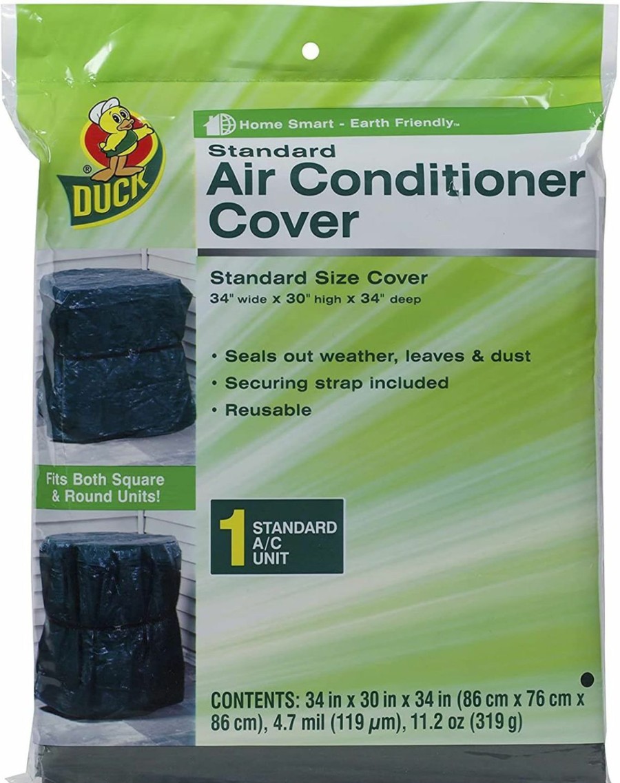 Home Improvement Duck | Duck Brand Standard Central Air Conditioner Cover, 34-Inch X 30-Inch X 34-Inch, Green (1431012)