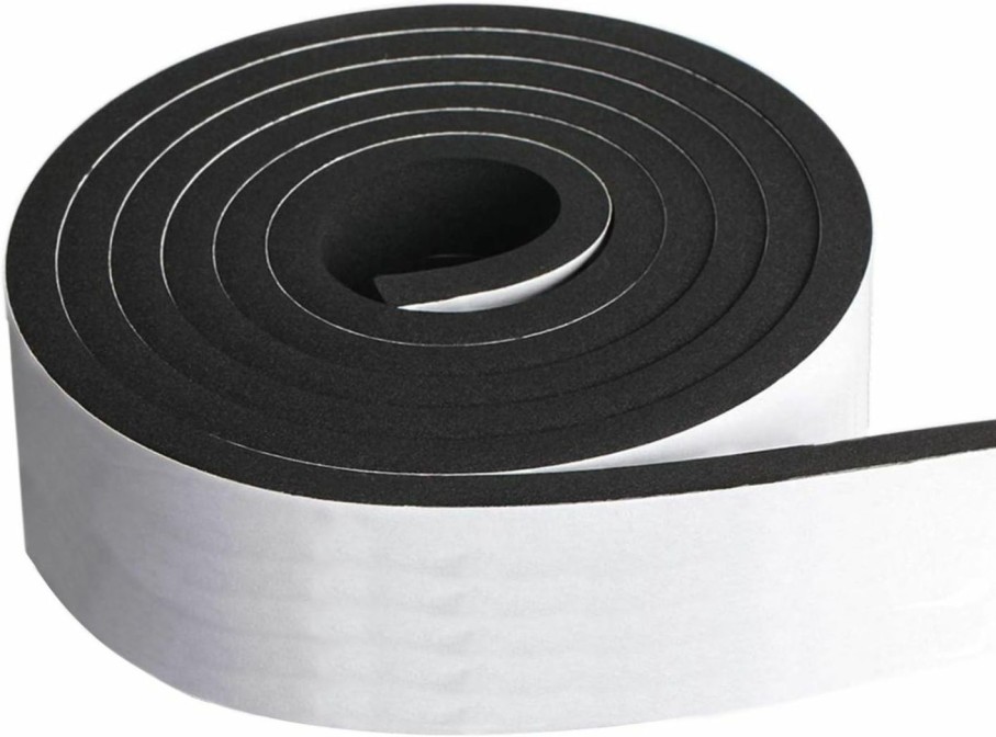 Home Improvement Dualplex | Neoprene Foam Strip Roll By Dualplex, 4\" Wide X10' Long 1/4\" Thick, Weather Seal High Density Stripping With Adhesive Backing Weather Strip Roll Insulation Foam Strips