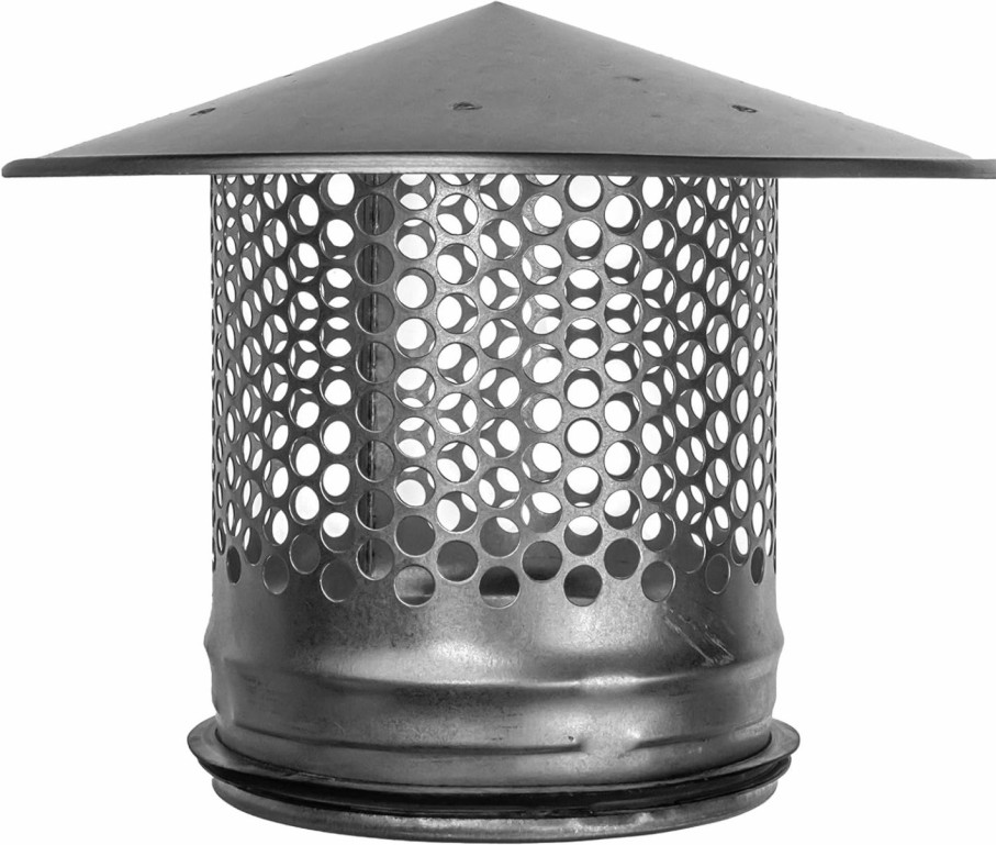 Home Improvement Repa Market | 8 Inch Round Roof Rain Cap Hvac Vent Galvanized Steel All Weather Chimney Cap Roof Top Round Roof Vent With Rubber Gasket For Perfect Insulation Vent Cover (8'' Inch)