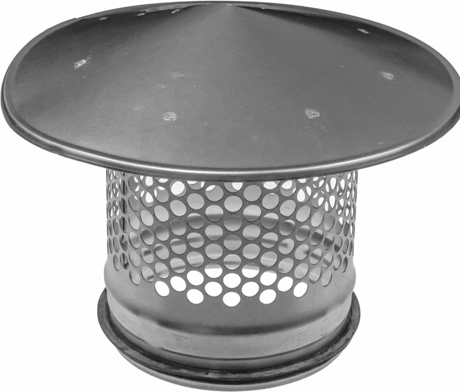 Home Improvement Repa Market | 8 Inch Round Roof Rain Cap Hvac Vent Galvanized Steel All Weather Chimney Cap Roof Top Round Roof Vent With Rubber Gasket For Perfect Insulation Vent Cover (8'' Inch)