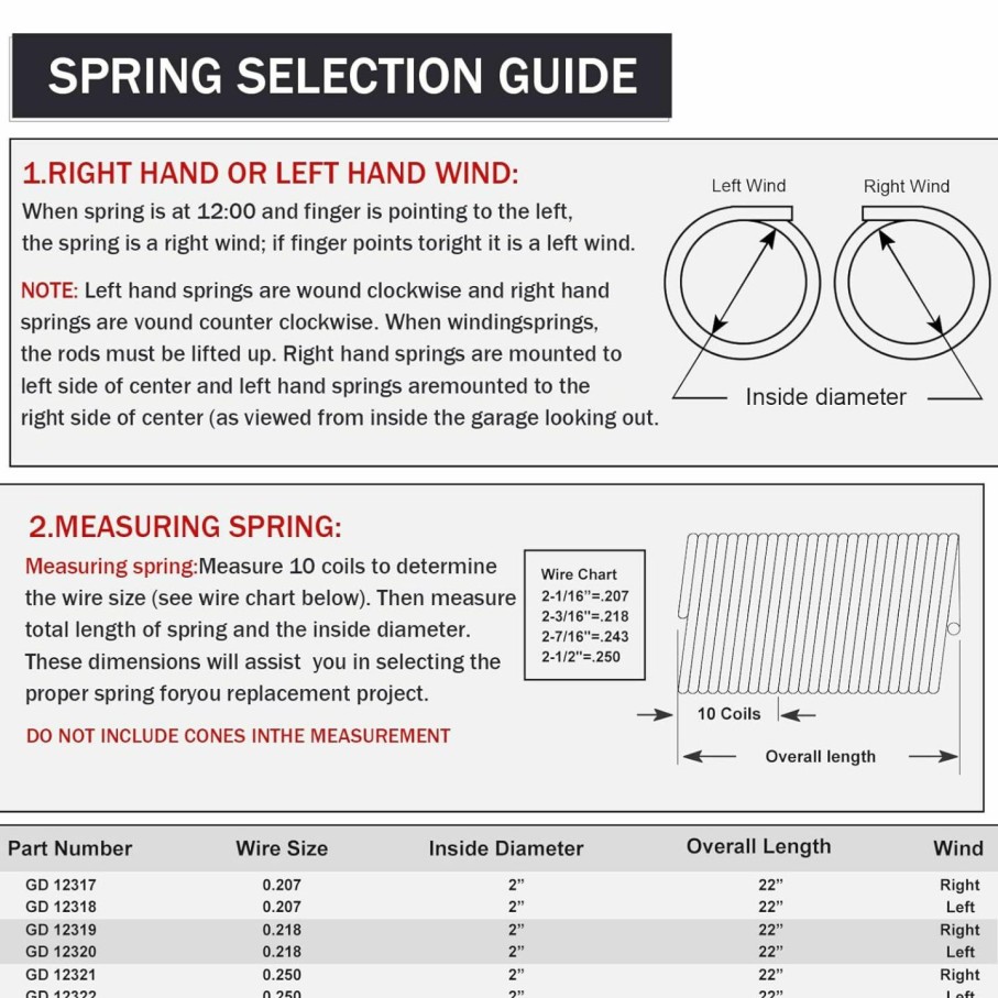 Home Improvement Arkantos | Arkantos Garage Door Torsion Springs 2\"(Pair), High Quality Electrophoresis Spring With Winding Bars +Anti-Slip Gloves, Minimum 16,000 Cycles Of Spring For Doors Replacement(0.218X2''X23'')