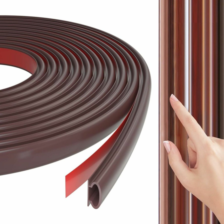 Home Improvement KAYLEINSTER | 49 Ft Rubber Door Weather Stripping Door Seal Strip For Doors & Windows,Self-Adhesive Door Insulation Strip, Soundproof Door Sealers For Door Frame Gap Blocker(49Ft, White)