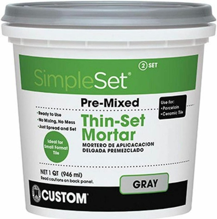 Home Improvement CUSTOM BLDG PRODUCTS | Custom Bldg Products Simpleset Pre-Mixed Thin-Set Mortar 1 Qt