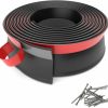 Home Improvement Sousery | 20Feet Universal Garage Door Rubber Seal Bottom And Side Rubber Seal Strip Replacement,Weatherproofing Garage Door Weather Stripping With Nails