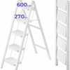 Home Improvement JOISCOPE | Joiscope 3 Step Ladder,Lightweight Folding Step Stool With Anti-Slip Pedal,600 Lbs Portable Sturdy Steel Ladder For Adults,Multi Purpose Folding Ladder For Home Kitchen Office,Space Saving, White