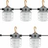 Home Improvement NS | Ns 100Ft Led Construction String Lights, 150W 15000Lm Led String Work Lights, Temporary Work Lights Linkable Industrial String Work Lights With Hook For Jiobsite, Outdoor Lighting (10)