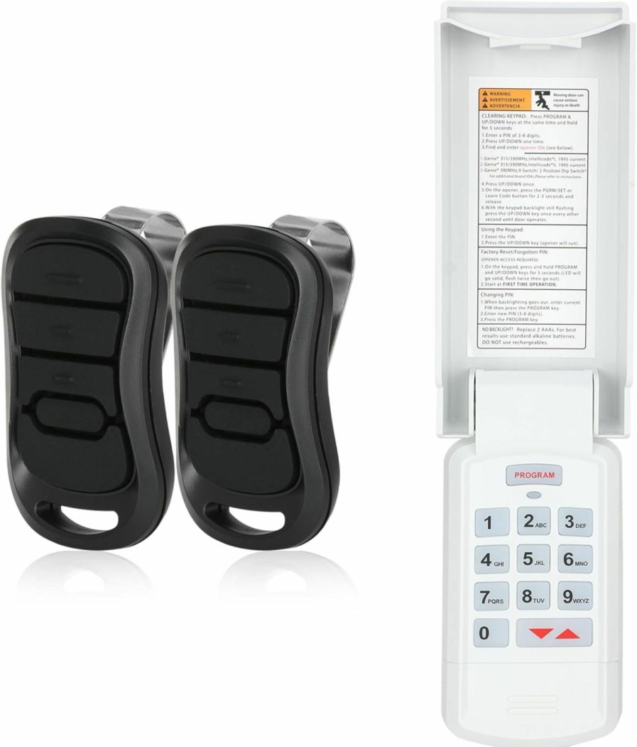 Home Improvement Anrain | Anrain Gk-R For Genie Garage Door Opener Keypad And 2 Pack G3T-Bx Remote, Fit For All Genie And Overhead Garage Door Remote Keypad Since 1995, Keypad Replaces Gk-Bx Okp-Bx, Remote Replace G3T-Bx G3T-A