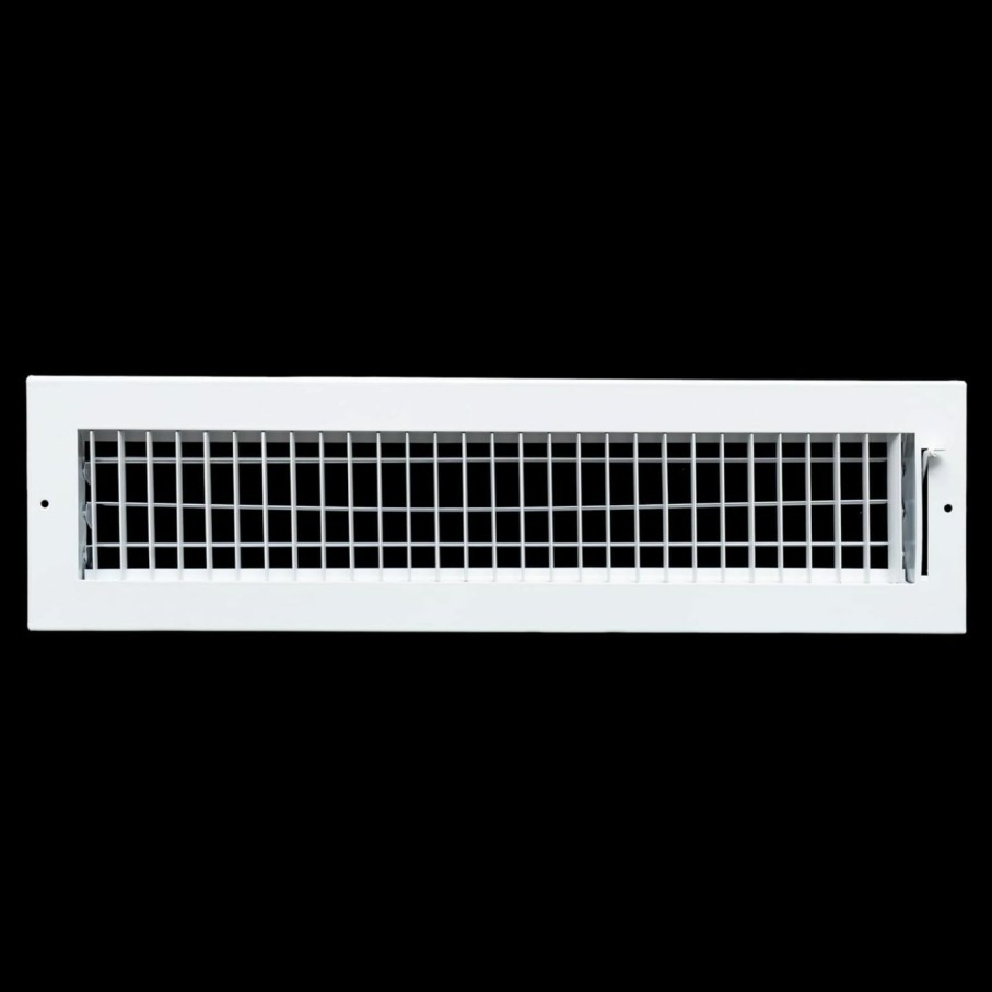 Home Improvement Handua | Handua 6\"W X 4\"H [Duct Opening Size] Steel Adjustable Air Supply Grille | Register Vent Cover Grill For Sidewall And Ceiling | White | Outer Dimensions: 7.75\"W X 5.75\"H For 6X4 Duct Opening