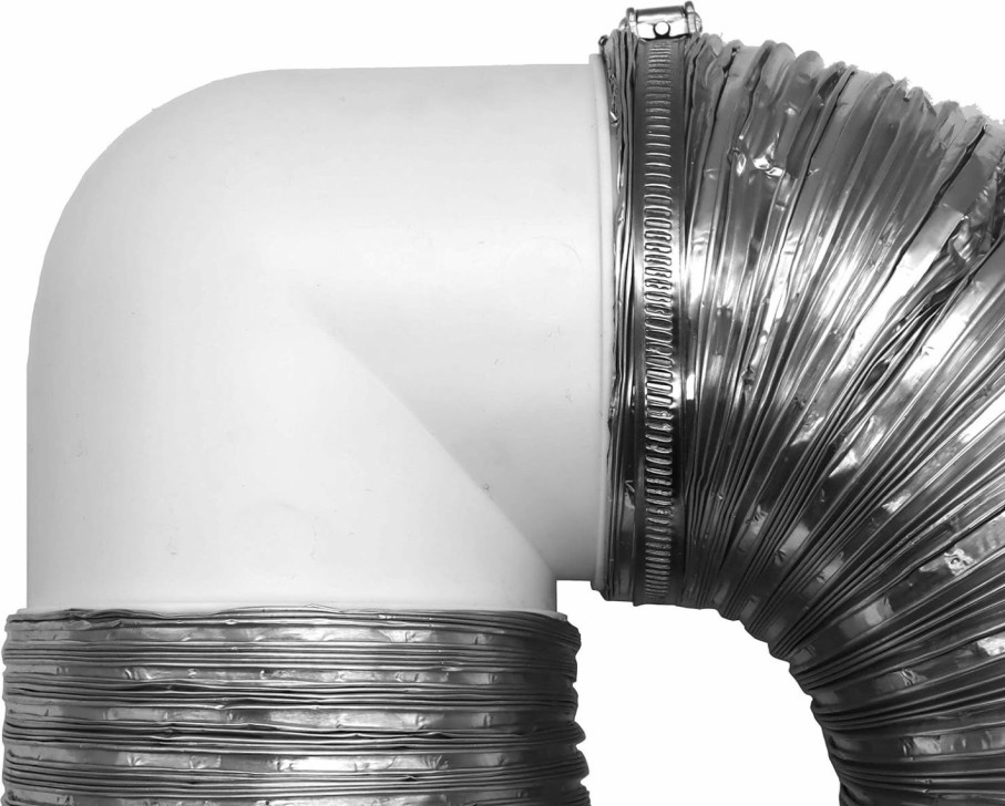 Home Improvement Vent Systems | Vent Systems 4\" Inch Elbow 90 Degree Duct Pipe Connector Flexible Round Tube Ventilation Hose Abs Plastic 100 Mm