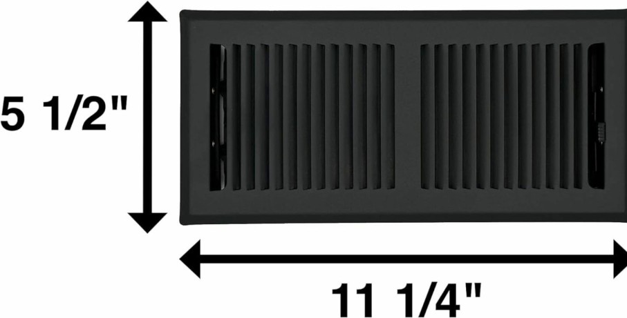 Home Improvement Rocky Mountain Goods | Rocky Mountain Goods 4" X 10" Black Floor Register Vent - Heavy Duty Steel Floor Vent With Easy Adjust Airflow Lever (1)