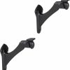 Home Improvement A29 | [Set Of 4] A29 Heavy Duty Metal Handrail Brackets - Cast Iron Hand Railing Brackets For Stairs - Black Powder Coat - Steel Banister Support For Indoor, Outdoor Stairway - Mounting Hardware Included