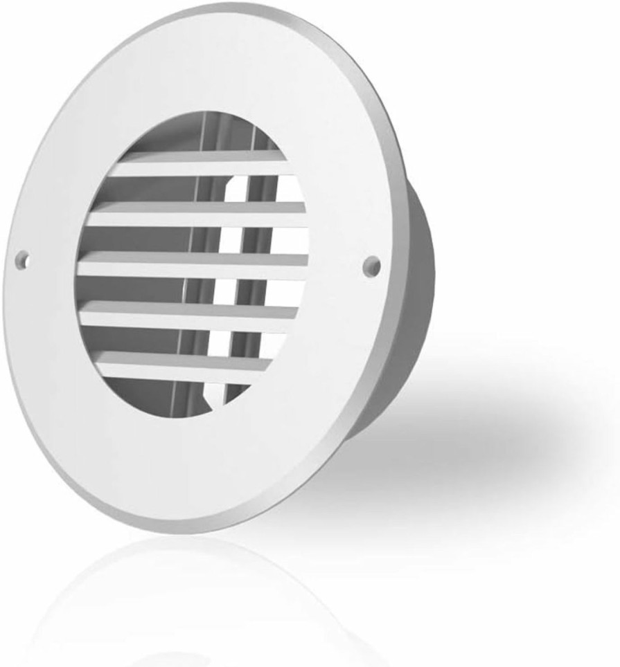 Home Improvement AC Infinity | Ac Infinity Wall-Mount Duct Grille Vent For 4-Inch Ducting, White Metal, Heating Cooling Ventilation And Exhaust