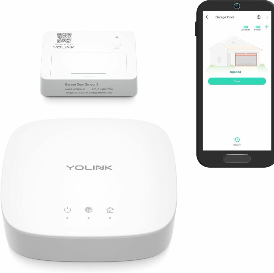 Home Improvement YoLink | Yolink Smart Garage Door Sensor, Garage Door Position Sensor With Door Left-Open Reminders, Alexa, Google, Ifttt, Home Assistant (Hub Required)