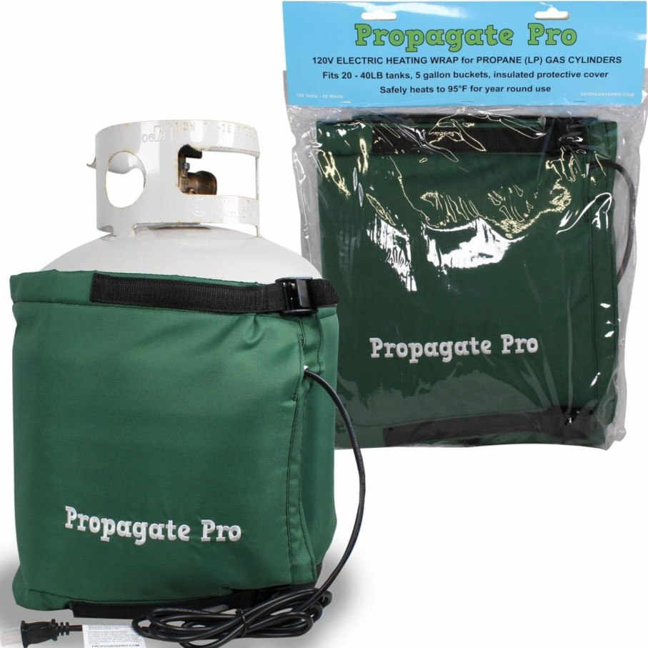 Home Improvement Propagate Pro | 20 Pound Propane Gas Lp Cylinder Tank Heater By Propagate Pro | 110V Heating Wrap For 5 Gallon Buckets 30, 40 Lb, Insulated Protective Cover Safely Heats For Year Round Use 120V (5Gal-20Lb/Lp)