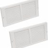 Home Improvement Imperial | Imperial 14\" X 6\" Painted Metal Baseboard Grille, White, Rg0033, 2 Pack