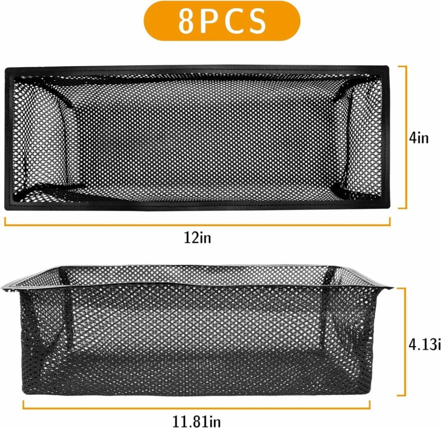 Home Improvement warmfarm | Warmfarm 8 Pack Floor Register Cover Trap,Vent Traps For Home Floor 4\" X 12\",Floor Vent Mesh Covers Fits Most Floor Registers (Black-4 X 12 Inch)