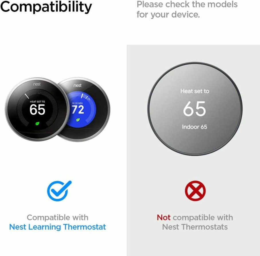 Home Improvement Spigen | Spigen Wall Plate Designed For Google Nest Learning Thermostat 1St/2Nd/3Rd Generation Wall Plate - Stainless Silver