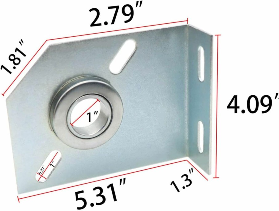 Home Improvement Baudelun | Garage Door Spring Center Bearing Bracket, Garage Door Spring Anchor Center Plate, 3-3/8\"