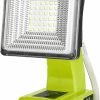 Home Improvement Adisipsoarin | Cordless Led Work Light For Ryobi 18V Battery, 25W Led Floodlight With Usb-A&Usb-C 2.1A Fast Charging Ports For Jobsite, Car Repairing, Camping, Emergency