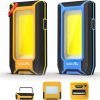 Home Improvement WARSUN | Warsun Led Work Light Rechargeable, Magnetic Cob Portable Worklights, 40W 1500 Lumens,Metal Hanging Hook 3 Lighting Modes, Job Site Lighting For Car Repairing,Camping,Hunting Repairing (Yellow2)