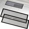 Home Improvement Homponent | Homponent Floor Register Trap/Vent Mesh - 4 X10 Silicon Magnetic Air Vent Screen Cover, Easy Install Vent Bug Mesh Perfect For Wall/Ceiling/Floor Air Vent Filters. 2-Pack (4 X10, Black)