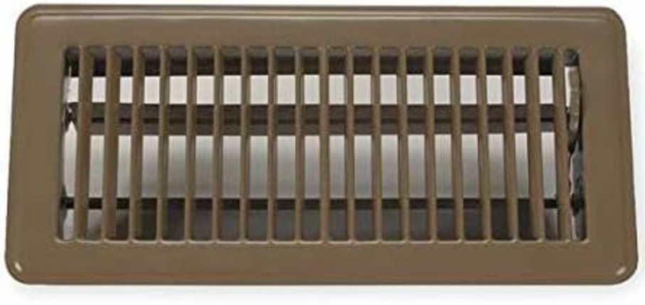 Home Improvement ZORO SELECT | 14\" X 6\" Floor Register,Brown