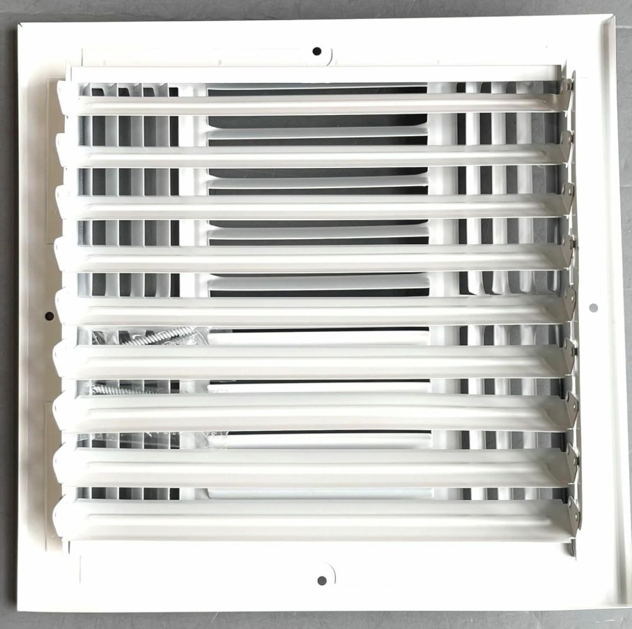 Home Improvement Generic | 10\"X 10\" (Duct Opening Size) 4-Way Stamped Face Steel Ceiling/Sidewall Air Supply Register - Vent Cover - Actual Outside Dimension 11.75\" X 11.75\"