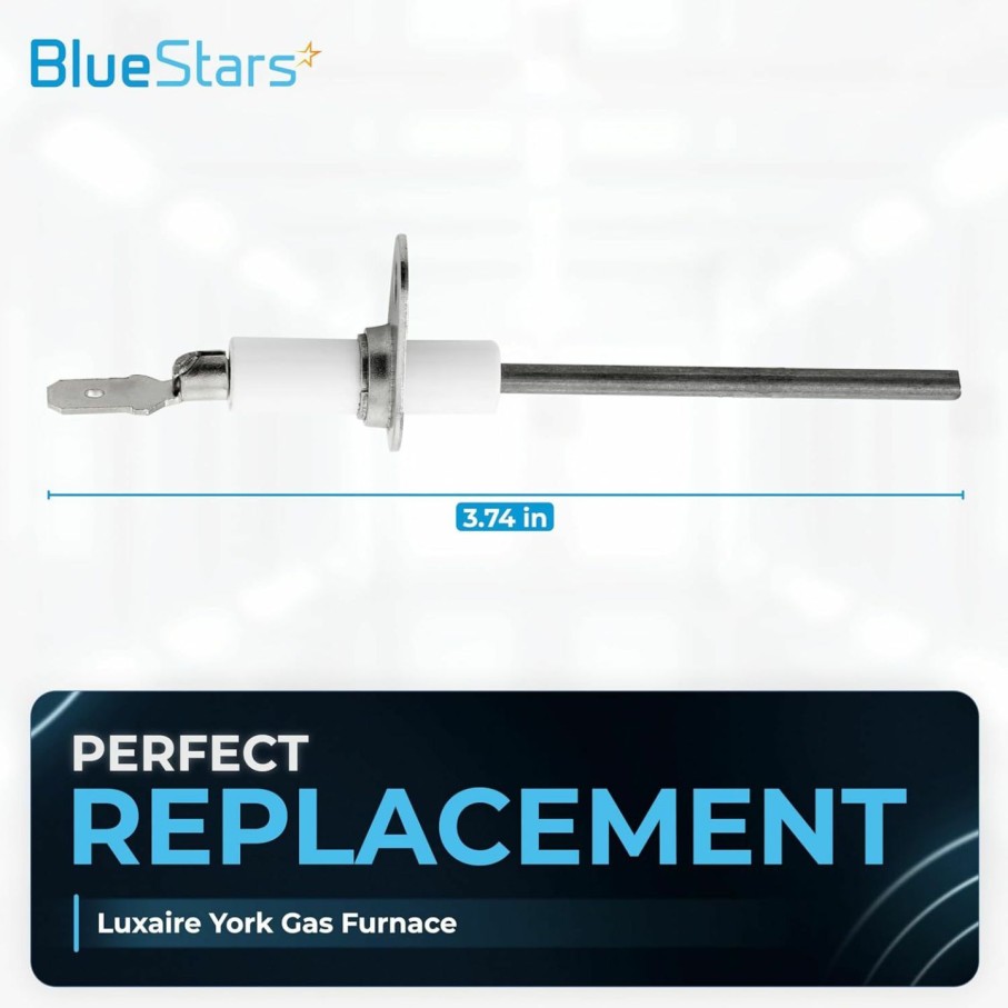 Home Improvement BlueStars | Bluestars 025-37499-000 Gas Furnace Flame Sensor Fits York Luxaire Coleman Gas Furnace Replacement Part For 1-025-37499-000, 025-37499-000 And Others