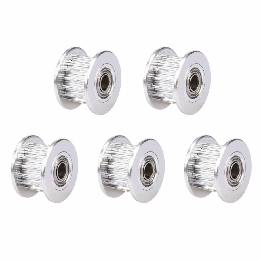 Home Improvement WINSINN | Winsinn Gt2 Idler Pulley 20 Toothless 5Mm Bore 10Mm Width Timing Pulley Wheel Aluminum For 3D Printer (Pack Of 5Pcs)