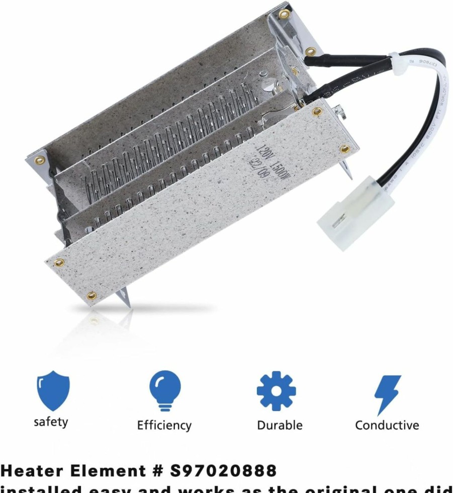 Home Improvement yianteng | Upgrade S97020888 Heater Element, Bathroom Fan Replacement Parts, 120V Heat Element Parts For Heater Fan Light Bathroom, Bath Fan Vent, Replacement Heating Element Assembly