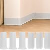 Home Improvement GAMZAU | Gamzau Baseboard Corner Blocks 4Inch Width, Self Adhesive 3 Inner + 3 Outer Corners-Connector Between The Cove Base Wall Base Rubber Moulding Trim, Perfect Match For Our S100 Baseboard(Black)