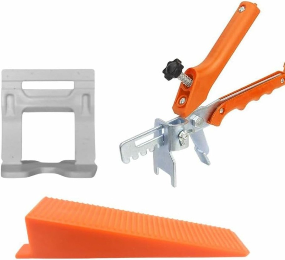 Home Improvement UNITED 4 WORK ENTERPRISE | Tile Leveling System 3/16\" - Professional And Diy Kit Includes 400 Tile Leveling Clips, 250 Tile Wedges And Tile Plier For Secure Floor And Wall Setting - Easy To Use Tiling Installation Tools