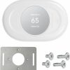 Home Improvement Pokin | Nest Thermostat Wall Plate Cover, Compatible With Google Nest Thermostat 2020 - Trim Kit Fits Home Thermostat Accessories, Easy To Install - Snow