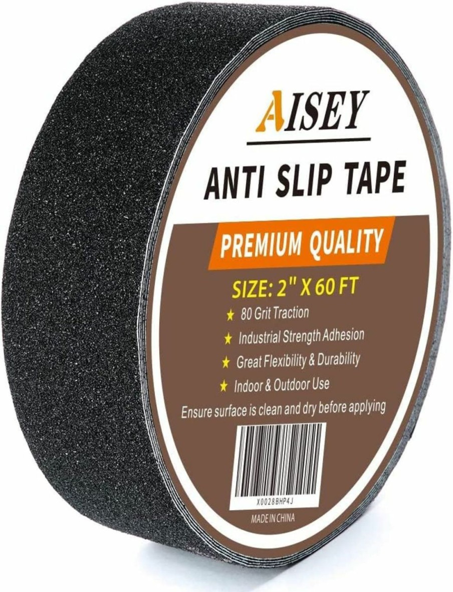 Home Improvement AISEY | Aisey Non Slip Safety Grip Tape For Stairs Steps (2\" X 16.4Ft, Black)