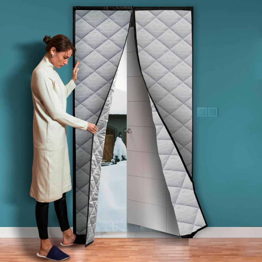 Home Improvement ARDILA VEELA | Magnetic Thermal Insulated Door Curtain 38\"X84\", Temporary Doors, Magnetic Thermal Door Curtain, Fits Door Size Up To 36\"X82\", Door Cold Air Blocker