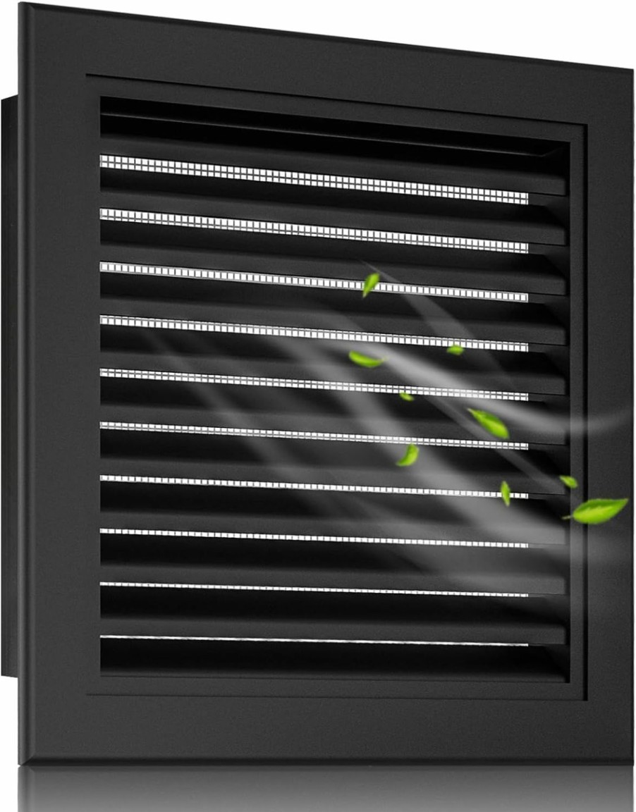 Home Improvement Zepoty | Zepoty 12\" X 12\" Gable Vent - Premium Aluminum, Sturdy & Stylish Shed Vents With Screen, Effectively Removing Heat And Humidity - Ideal For Ventilation In Houses [Inside Dimensions: 10\" X 10\"]