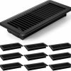 Home Improvement Fumete | 4 X 10'' Floor Vent Covers Heavy Duty Floor Register Metal Heat Vent Covers With Rust Proof Finish For Home Floor Heater (Black,12 Pcs)