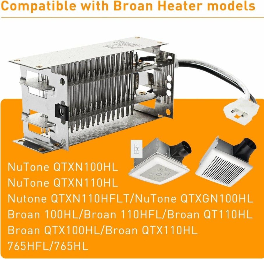 Home Improvement ArrogantF | Arrogantf S97020888 Heating Element Compatible With Broan Nutone Bathroom Fan Replacement Parts,Nutone Replacement Parts Only For Heater/Fan/Light For Models Qtxn110Hl Qtxen100Hl 100Hl 110Hfl 765Hfl